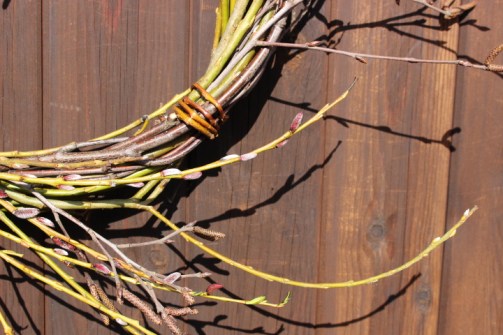 detail of spring wreath - Willow Green Nursery